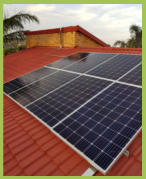 Installed Solar roof panels by Evergreen Wind and Solar